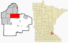 Location of Rosemount, Minnesota