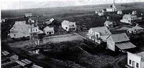 Birds eye view, Rothsay Minnesota, 1888