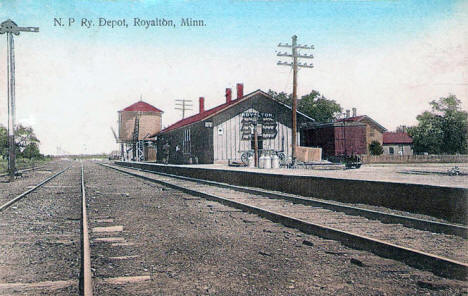 Northern Pacific Railway Depot, Royalton Minnesota, 1908