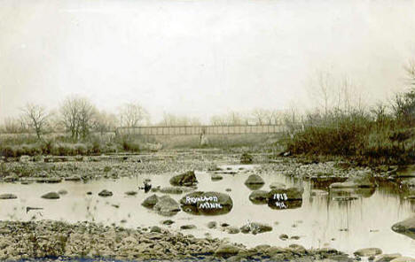 River and Railroad Bridge, Royalton Minnesota, 1913