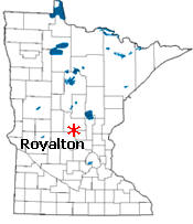 Location of Royalton Minnesota