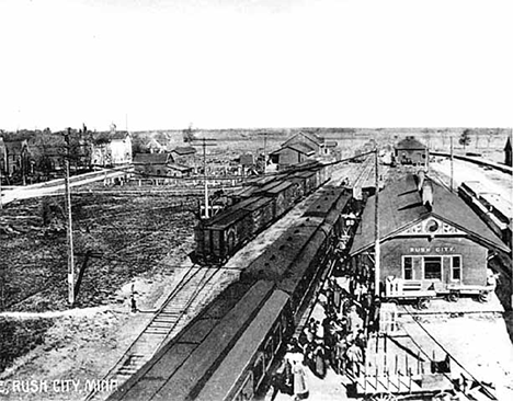 Northern Pacific Depot, Rush City Minnesota, 1890