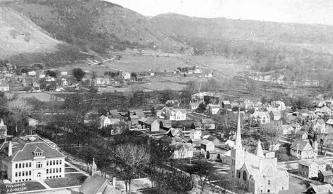 Birds eye view of Rushford Minnesota, 1919