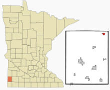 Location of Ruthton, Minnesota