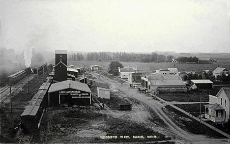 Birds eye view, Sabin Minnesota, 1900's