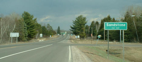 Entering Sandstone Minnesota