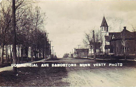 Commercial Avenue, Sandstone Minnesota, 1910's?