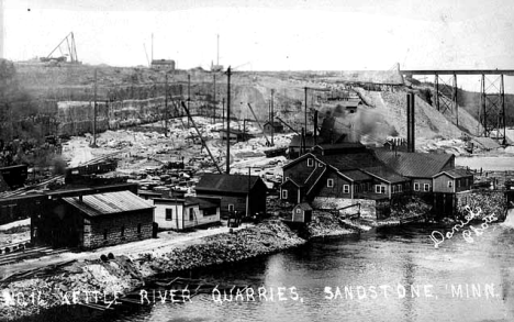 Kettle River quarries, Sandstone Minnesota, 1910