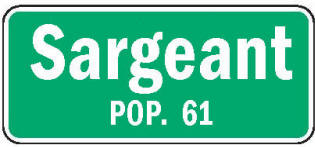 Sargeant Minnesota population sign