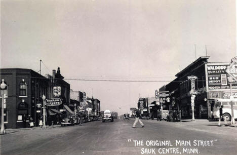 Main Street, Sauk Centre Minnesota, 1940's