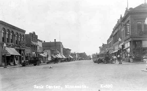 Street scene, Sauk Centre Minnesota, 1925