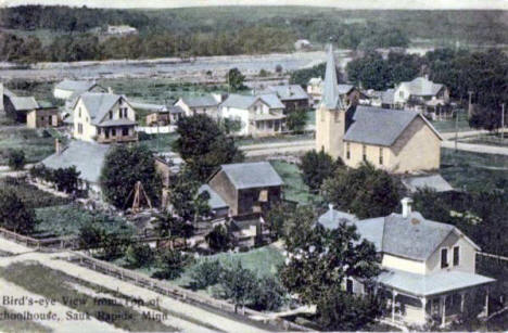 Birds Eye View of Sauk Rapids Minnesota, 1910