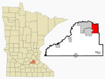 Location of Savage Minnesota