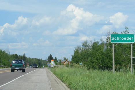 Entering Schroeder Minnesota on Highway 61, 2007