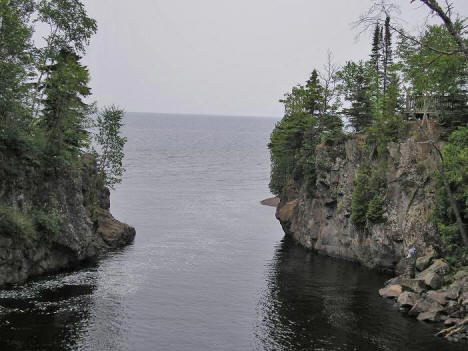 Temperance River where it flows into Lake Superior, Schroeder Minnesota, 2006