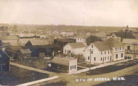Birds-eye view of Sebeka Minnesota, 1910