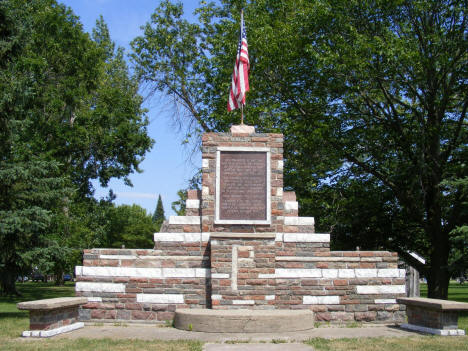 Monument to early Sebeka settlers, 2007