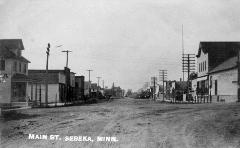 Main Street, Sebeka Minnesota, 1910
