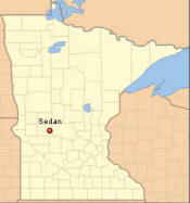 Location of Sedan Minnesota