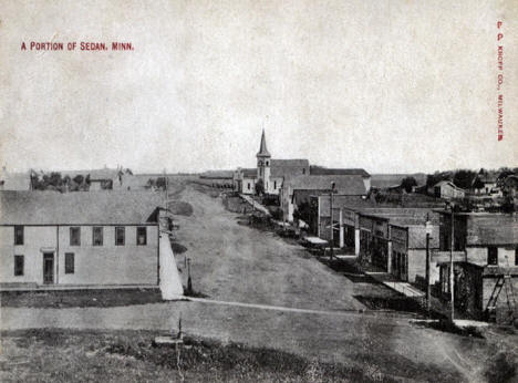 Street scene, Sedan Minnesota, 1910