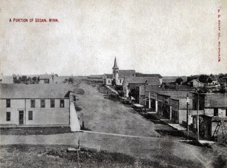 Street scene, Sedan Minnesota, 1910