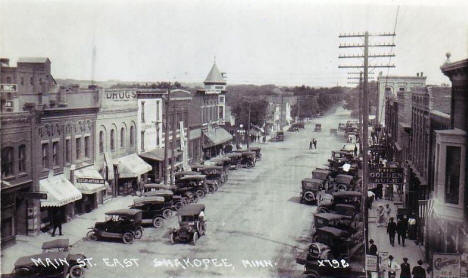 Main Street East, Shakopee Minnesota, 1920's