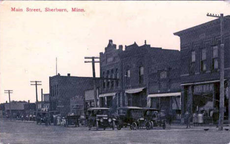 Main Street, Sherburn Minnesota, 1915