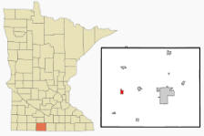 Location of Sherburn, Minnesota