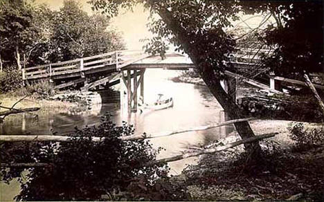 First bridge at Shoreham Minnesota, 1889