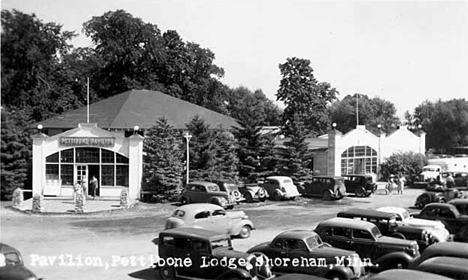 Pettibone Pavilion at Pettibone Lodge, Shoreham Minnesota, 1940