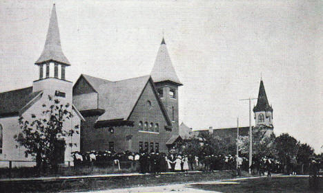 Church Row, Silver Lake Minnesota, 1930's?