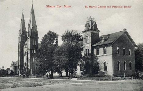 St. Mary's Church and Parochial School, Sleepy Eye Minnesota, 1910's