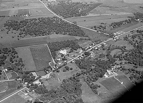 Aerial view, Sobieski Minnesota, 1969