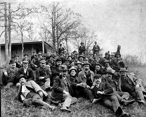 Soo Line Railroad people on an outing at South Haven Minnesota, 1900