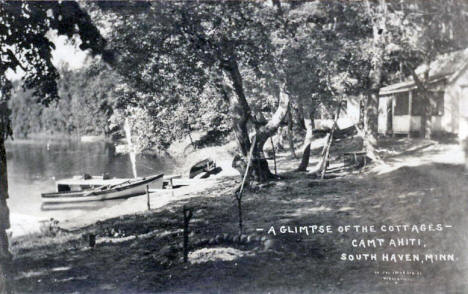 Cottages at Camp Ahiti, South Haven Minnesota, 1920's