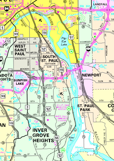 Map of South St.Paul, MN, Minnesota