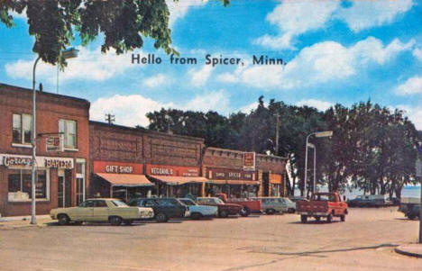 Street scene, Spicer Minnesota, 1960's