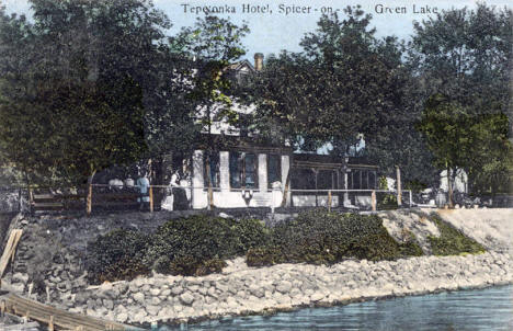 Tepetonka Hotel on Green Lake, Spicer Minnesota, 1910