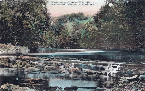 Tunnel Mill Pond, Spring Valley Minnesota, 1908