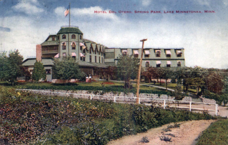 Hotel Del Otero on Lake Minnetonka, Spring Park Minnesota, 1910