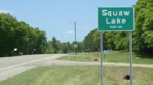 Squaw Lake Minnesota population sign