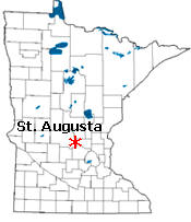 Location of St. Augusta Minnesota