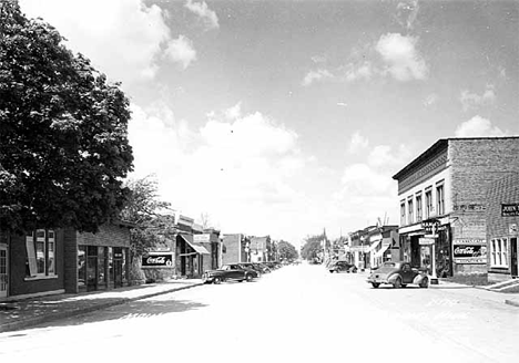 Main Street, St. Charles Minnesota, 1945