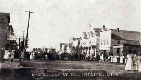 A Busy Day at St. Hilaire Minnesota, 1908