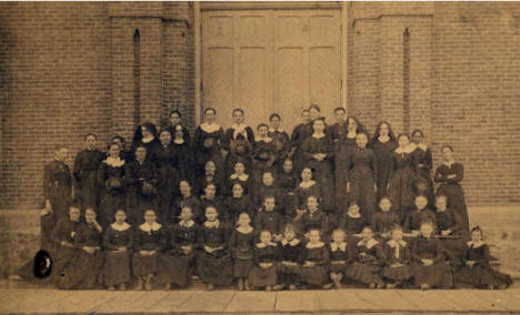 Academy pupils in 1883-1884, St. Benedict's Academy, St. Joseph, Minnesota