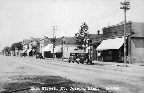 Main Street, St. Joseph Minnesota, 1930's?