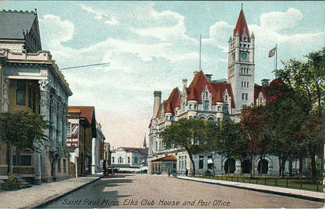 Elks Club and Post Office, St. Paul Minnesota, 1910's