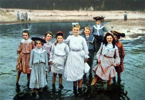 Free Public Baths, Harriet Island, St. Paul Minnesota, 1905