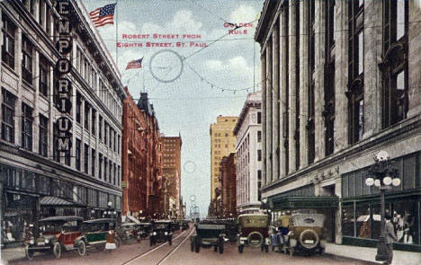 Robert Street from 8th Street, St. Paul Minnesota, 1920's?