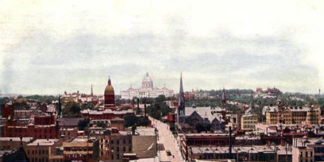 Birds eye view, St. Paul Minnesota, 1906